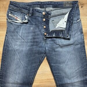 Diesel Men's Straight Jeans - Dark Blue